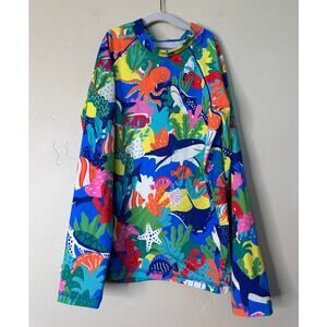 Mini BODEN Under The Sea Pullover Rash guard 11-12Y 40+ UPF